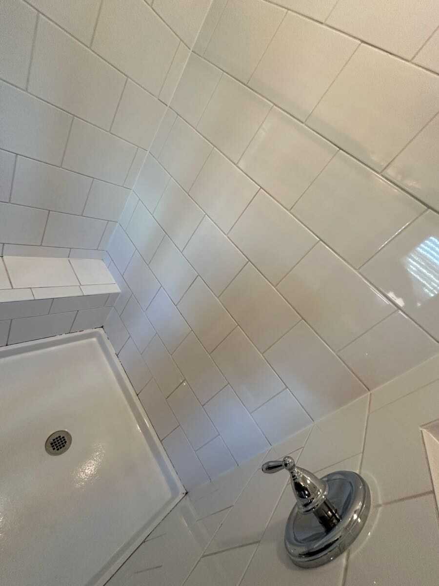 Freshly cleaned shower and tile by Katherine's Cleaning Services in Charleston, SC